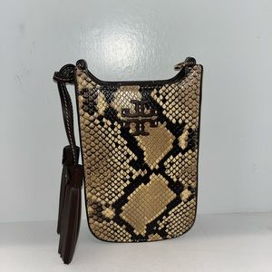 Tory Burch Snake Embossed Crossbody Purse
